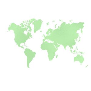 GREEN GLASS WORLD MAP